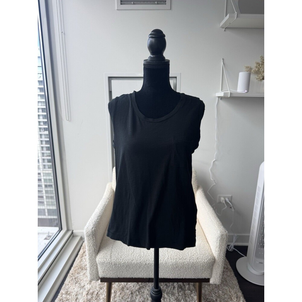 Madewell Black Pocket Front Sleeveless Tank Size Medium NEW!